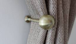 Curtain Holdback Boho Decor Tie Back Housewarming Gift Modern Wall Ball Metal Pencil Antique Gold 115mm 4.52 Inch Pack Of 1