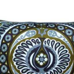 Vintage 60S Heals Barkcloth Cushion Cover Jyoti Bhomik Pageant Design - thumbnail 2