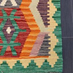 Nomad Kilim Runner, Handmade Artisan Afghan Turkish Aztec Wool Runner Rug 181x62 cm - thumbnail 2