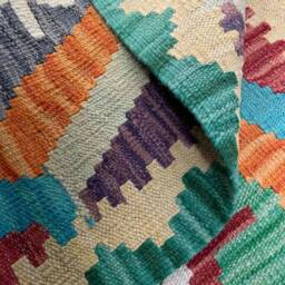 Nomad Kilim Runner, Handmade Artisan Afghan Turkish Aztec Wool Runner Rug 181x62 cm - thumbnail 3