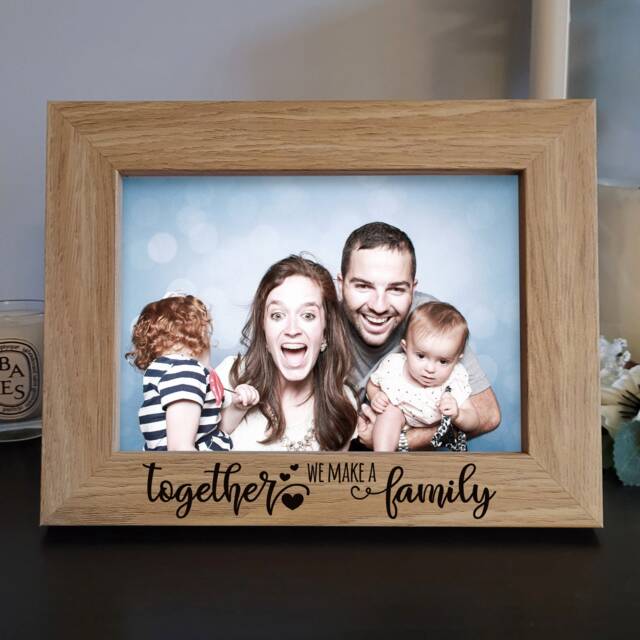 Family Photo Frame - Together We Make A Engraved Wooden - image 1