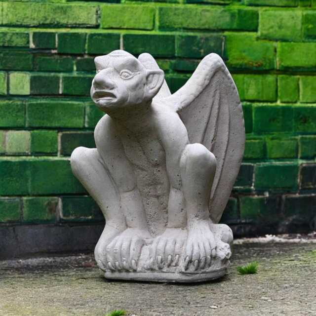 Concrete Gargoyle Statue Stone Gothic Troll Sculpture Outdoor Garden Gremlin Ornament Mythical Yard Art Monster Figurine Gargoyle Decor Gift - image 1