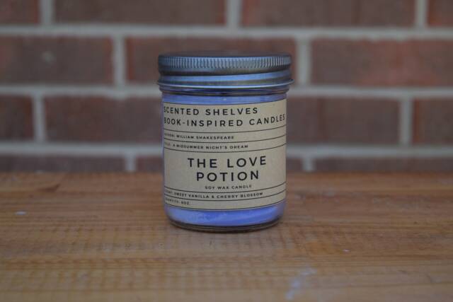 The Love Potion - A Midsummer Night's Dream Shakespeare Book Candle Scent Inspired Literary Gift For Reader - image 1