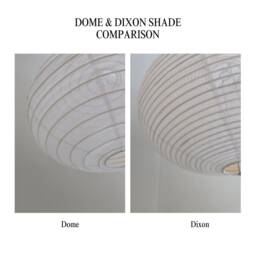 Off-White Linen Oval Pendant Light Dome Handmade Ceiling Lamp Shade - Modern Farmhouse Boho Decor - thumbnail 4
