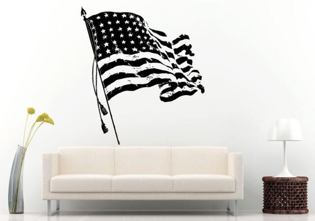American Soldier Army Marine Trooper Support Our Troops Patriotic Symbol Usa Flag Hero Wall Decal Vinyl Sticker Mural Room Decor L1253 - image 1