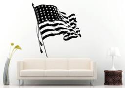 American Soldier Army Marine Trooper Support Our Troops Patriotic Symbol Usa Flag Hero Wall Decal Vinyl Sticker Mural Room Decor L1253 - thumbnail 1