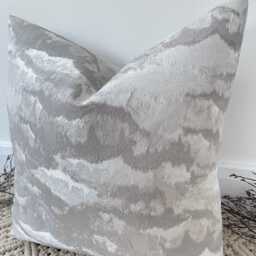 Luxury Metallic Clouds Silver White Grey High Quality Modern Handmade Cushion Cover Pillow Sham - Style 97 - thumbnail 2