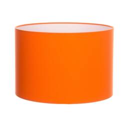 Hand Made Tangerine Orange Cotton Drum Lampshade - thumbnail 3