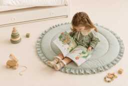 Baby Play Mat, Shower Gifts, Play Rug, Round Mat, Nursery Floor Infant Activity Washable Rug