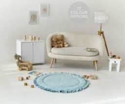 Baby Play Mat, Shower Gifts, Play Rug, Round Mat, Nursery Floor Infant Activity Washable Rug - thumbnail 1