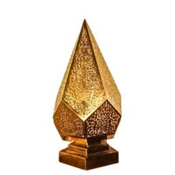 Handmade Lamp Table, Moroccan Style Brass Bedside Or Desk Table With Night Light Function For The Bedroom, Morocco Lamp Home Deco - thumbnail 4