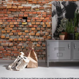 Brewster Home Fashions Xxl4-025 Komar Bricklane Wall Mural Red Orange Brick - thumbnail 2