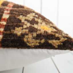 Handmade Vintage Turkish Kilim Pillow Cover Ethnic Cushion - 16x24 - thumbnail 4