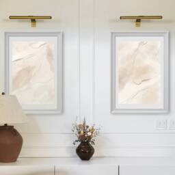 Set Of 2, Modern Wall Art, Neutral Wall Art Modern, Watercolor, Abstract Boho Large Scale Line Art - thumbnail 3