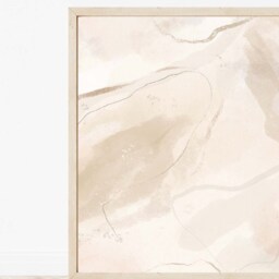 Set Of 2, Modern Wall Art, Neutral Wall Art Modern, Watercolor, Abstract Boho Large Scale Line Art - thumbnail 4