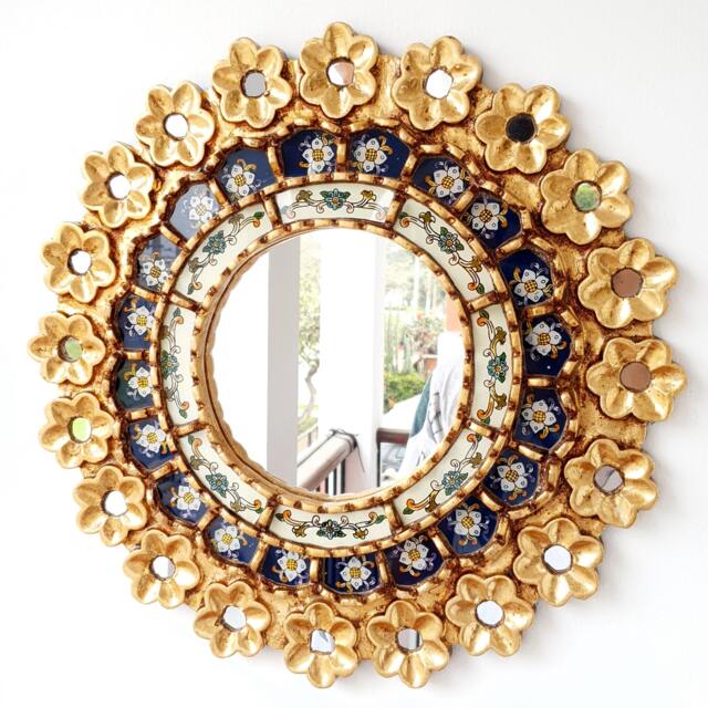 "Peruvian Mirrors ""Dark Blue Pink 40cm" - image 1