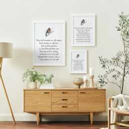Robin Memorial Poem Print - Remembrance Wall Art Sympathy Gift in Loving Memory Keepsake - thumbnail 3