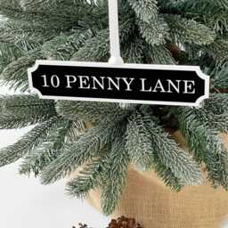 Personalised Street Road Sign Christmas Decoration, Custom Address Home Bauble - thumbnail 2