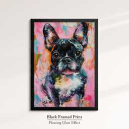 French Bulldog Abstract Oil Painting Framed Print & Canvas Portrait Wall Art Poster Frenchie Pet Home Decor Interior Dog Lover Gift - thumbnail 2