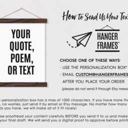Dear Mother Poem Or Any Or Letter - Custom Canvas With Wood Poster Frame Words Pix - thumbnail 3