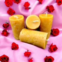 Floral Beeswax Candle, Flower Pillar, Gifts, Home Decor, Self Holiday, Unique, Valentine - thumbnail 3