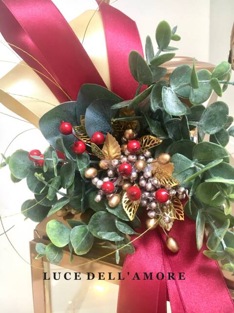 Burgundy Berry Lantern Topper Swag - image 1