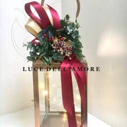Burgundy Berry Lantern Topper Swag - thumbnail 2