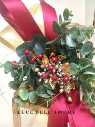 Burgundy Berry Lantern Topper Swag