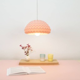 New Soft Pink Modern Pendant Lamp - Kasa P Light - thumbnail 2