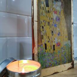The Kiss By Klimt Gold Gilded Wooden Wall Art - thumbnail 2