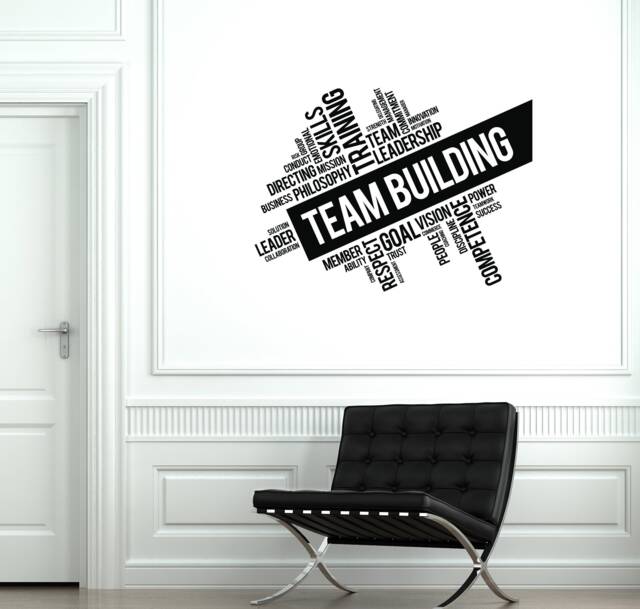 Team Building Vinyl Wall Decal Training Office Space Interior Stickers Mural - #2921Di - image 1