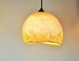 Golden Paper Lampshade Nordic Hanging Ceiling Light - thumbnail 1