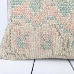 Vintage Turkish Kilim Lumbar Pillow Cover 12x24 Inch, Handmade - thumbnail 2