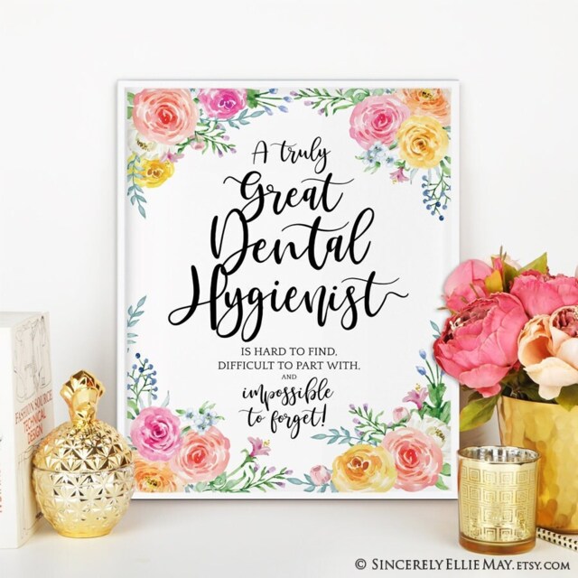 Dental Hygiene Gifts - Hygienists Appreciation Wall Art & Gift Cards Printable, Great As Thank You You Print 40501 - image 1