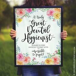 Dental Hygiene Gifts - Hygienists Appreciation Wall Art & Gift Cards Printable, Great As Thank You You Print 40501 - thumbnail 3
