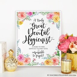 Dental Hygiene Gifts - Hygienists Appreciation Wall Art & Gift Cards Printable, Great As Thank You You Print 40501 - thumbnail 1