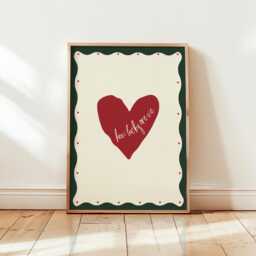 Lucky Heart Wall Print Trendy Home Decor - thumbnail 1