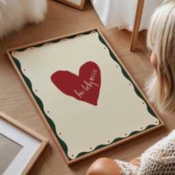 Lucky Heart Wall Print Trendy Home Decor - thumbnail 2