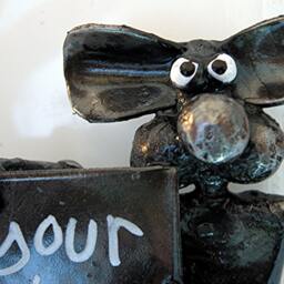 "Towel Hook With Mouse, & Sign Saying ""Hang Your Towels Here, Not On The Floor" - thumbnail 4