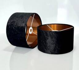 New Premium Quality Made By Order Black Crushed Velvet Drum Shape Lamp Shade Suitable For All Fittings Table, Floor & Ceiling