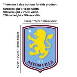 Aston Villa Football Club Badge Wall Sticker - thumbnail 2