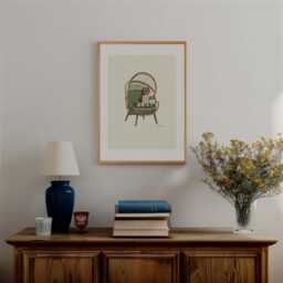 Beagle Print - Dogs On Chairs Collection 5x7 Inches/A5 A4 A3 - thumbnail 3