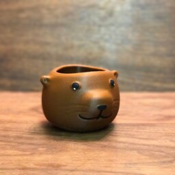 Otter Planter, Sea Gift, Lover Decor, Desk Plant Pot, Gift For Dad Or Husband, Teacher Appreciation, Animal Planter, Holiday - thumbnail 3