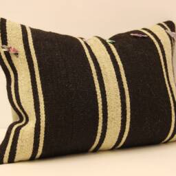 Handmade Lumbar Kilim Pillow 14x20 Inch(35x50 cm Bohoturkish Kilim Pillowcover Chair Small Oblong Cushion Cover Tribal Pillow 4Bef-17 - thumbnail 2