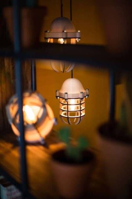 No.20 Industrial Lighting - 3D Printing Lasercutted Wood White Hanging Lamp Dutch Design - image 1