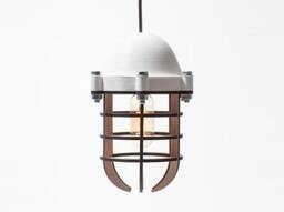 No.20 Industrial Lighting - 3D Printing Lasercutted Wood White Hanging Lamp Dutch Design - thumbnail 2