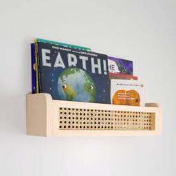 Montessori Bookshelf - Rattan Nursery Shelf Shelves - thumbnail 3