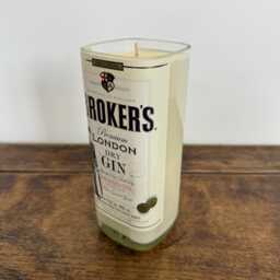 Broker's Gin Bottle Candle - Lemongrass & Ginger Scented Soy Wax - thumbnail 3