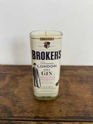 Broker's Gin Bottle Candle - Lemongrass & Ginger Scented Soy Wax - thumbnail 1