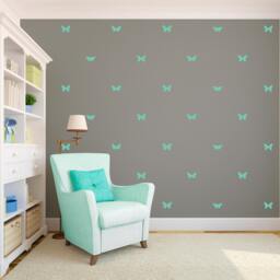 Butterfly Pattern Wall Decal - Custom Vinyl Nursery Art Stickers - thumbnail 2